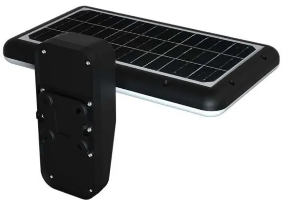 LED lampă solară de perete cu senzor, 15W, 3,2V, 4000K/6000K, IP65, negru