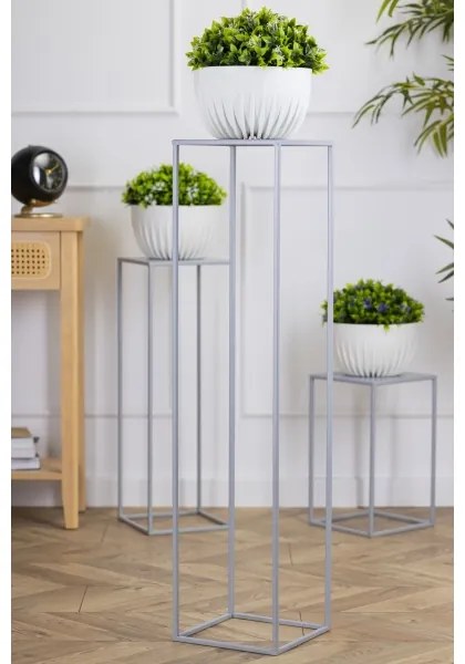 Suport de flori 100x24 cm gri