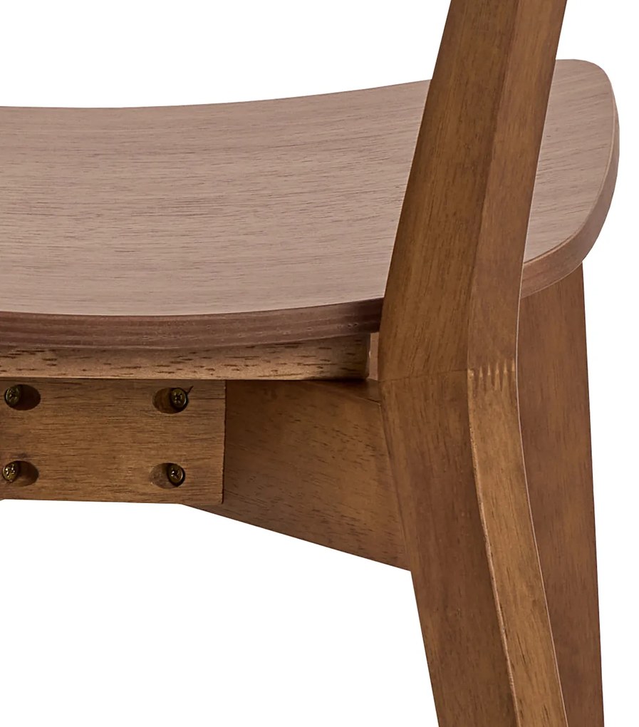 MAZZONI EXPORT ROXY Nucă Naturală - SCAUN DE LEMN PENTRU SALON SUFRAGERIE BUCĂTĂRIE RETRO