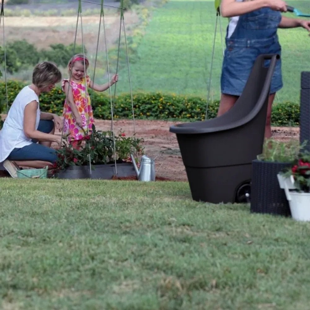 Roabă de grădină din plastic Easy Go Breeze, 50 l, neagră