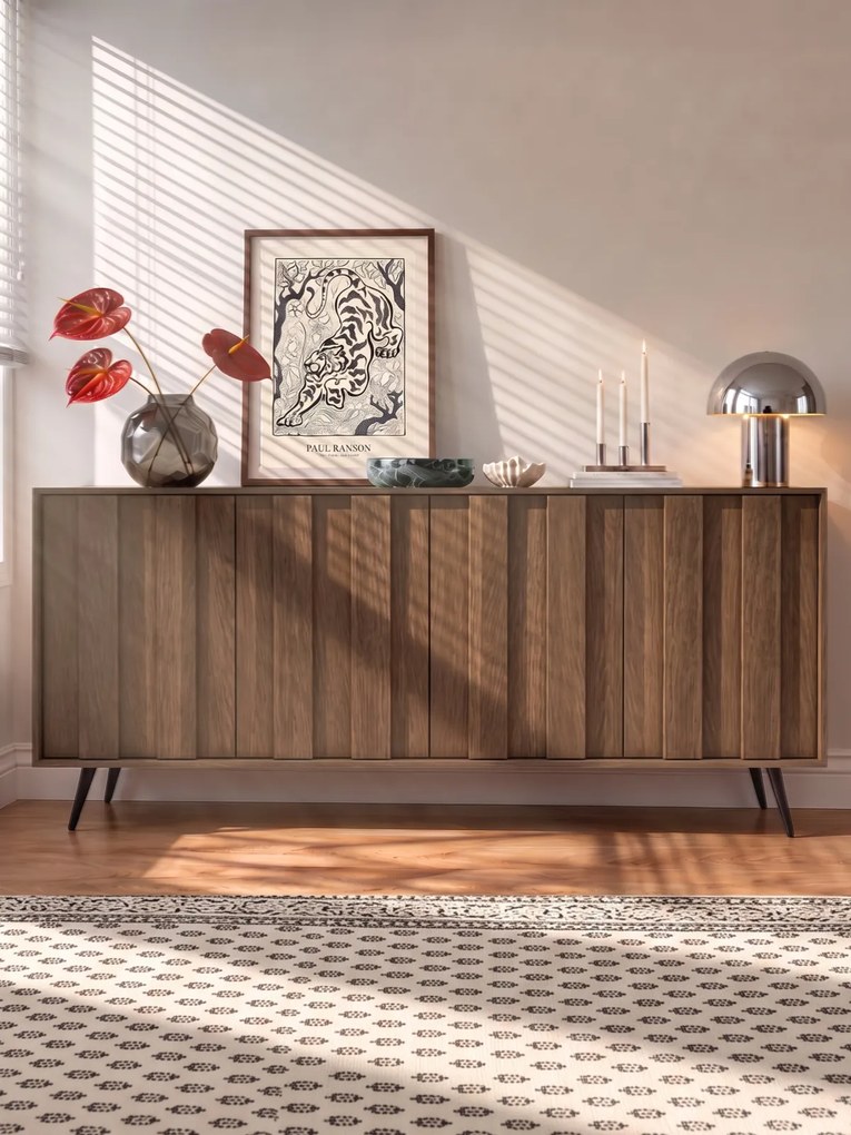 Comodă Flaro 183 cm cu iluminare - stejar Dunin