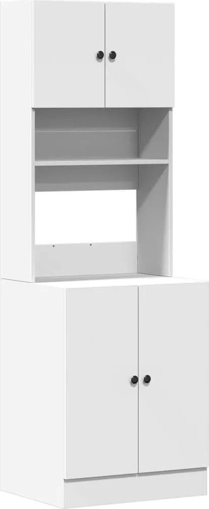 vidaXL Dulap de bucătărie, alb, 60x50x180 cm, lemn prelucrat