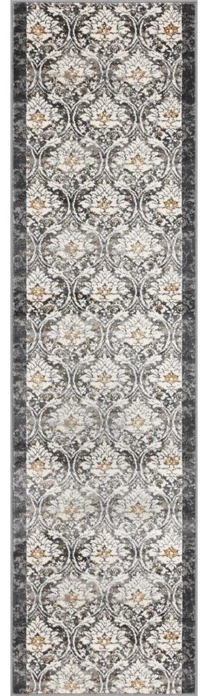 Covor tip traversă gri închis-fildeș 80x300 cm Soft Viskan – FD