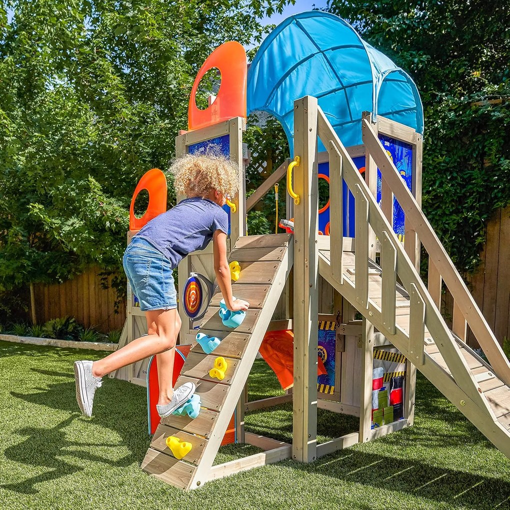 Loc de joaca pentru copii de gradina NERF BATTLE FORT 4,45 x 1,84 m