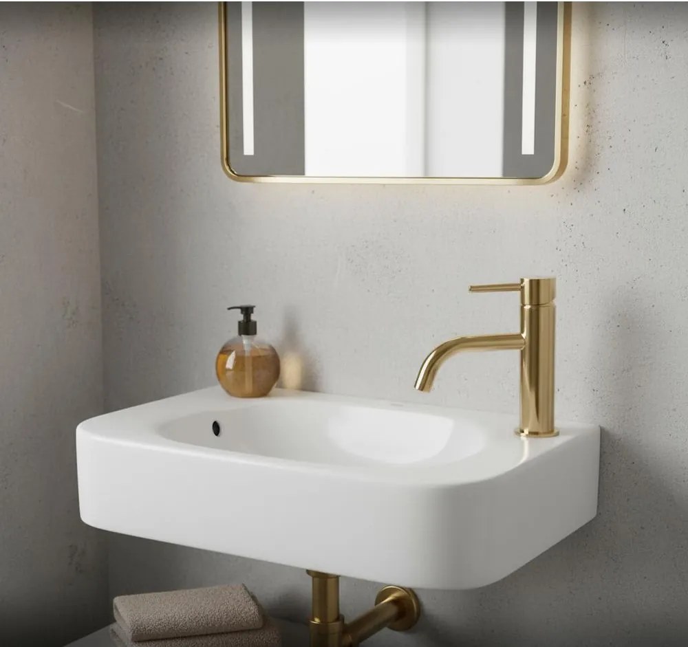 Lavoar pe blat suspendat REA Odetta alb