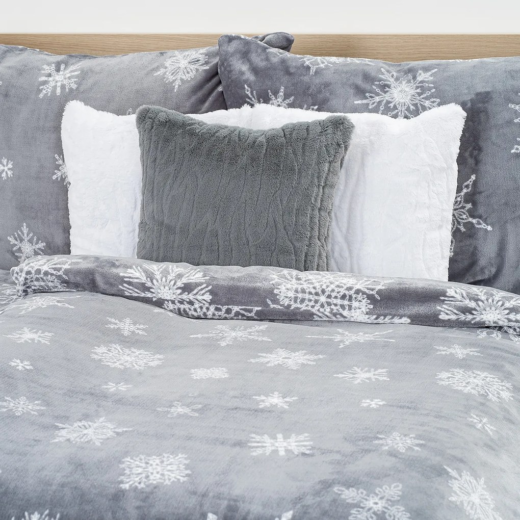 Lenjerie de pat din microflanel 4Home Silent Snowfall, 140 x 220 cm, 70 x 90 cm