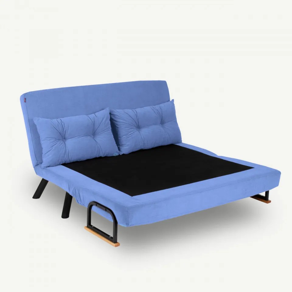 Canapea cu 2 Locuri Sando 2-Seater, Albastru, Extensibila
