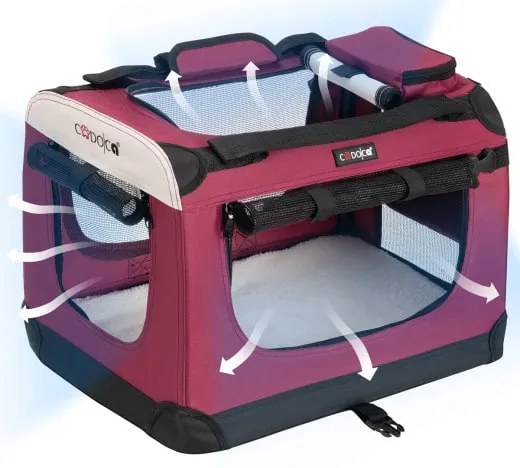 Deuba Geanta portabila pentru caini S 50x35x35cm - rosu