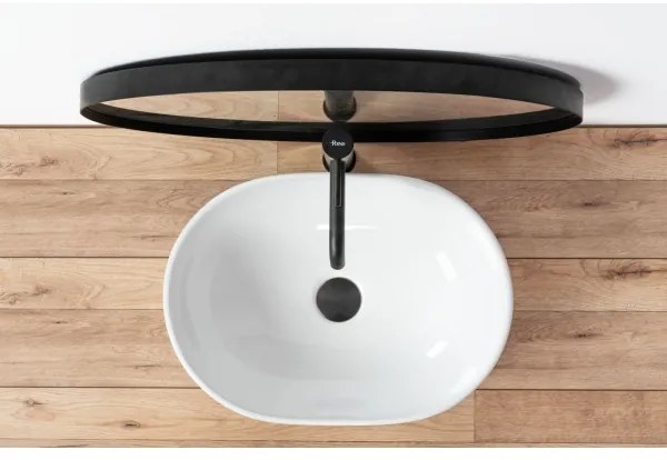 REA-U0416 - Lavoar pentru blat AMELIA 34,5 x 48 cm ceramică/alb lucios