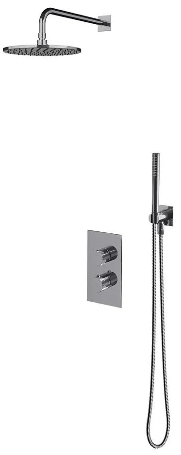 OMNIRES SYSCT11CR - Set duș cu baterie termostatică încastrată CONTOUR