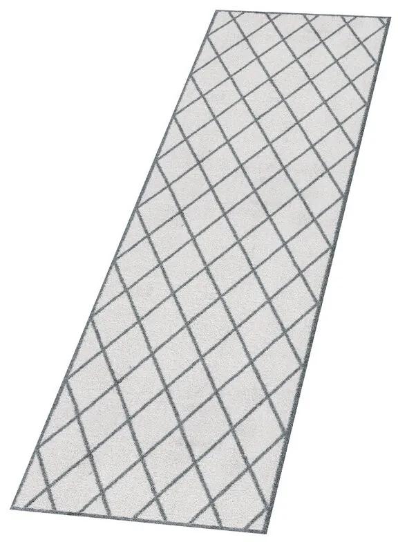 Covor de hol Scale, poliamida, bej/gri, 50 x 150 cm