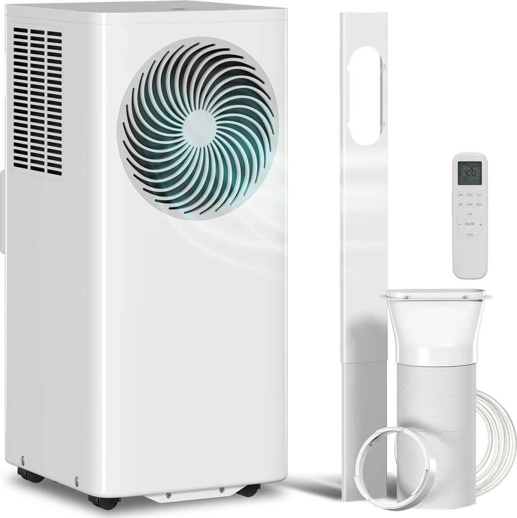 HOMCOM Aparat de aer condiționat portabil 9000 BTU 4-în-1 răcire dezumidificator ventilator mod somn pentru 33 m² Alb | Aosom Romania