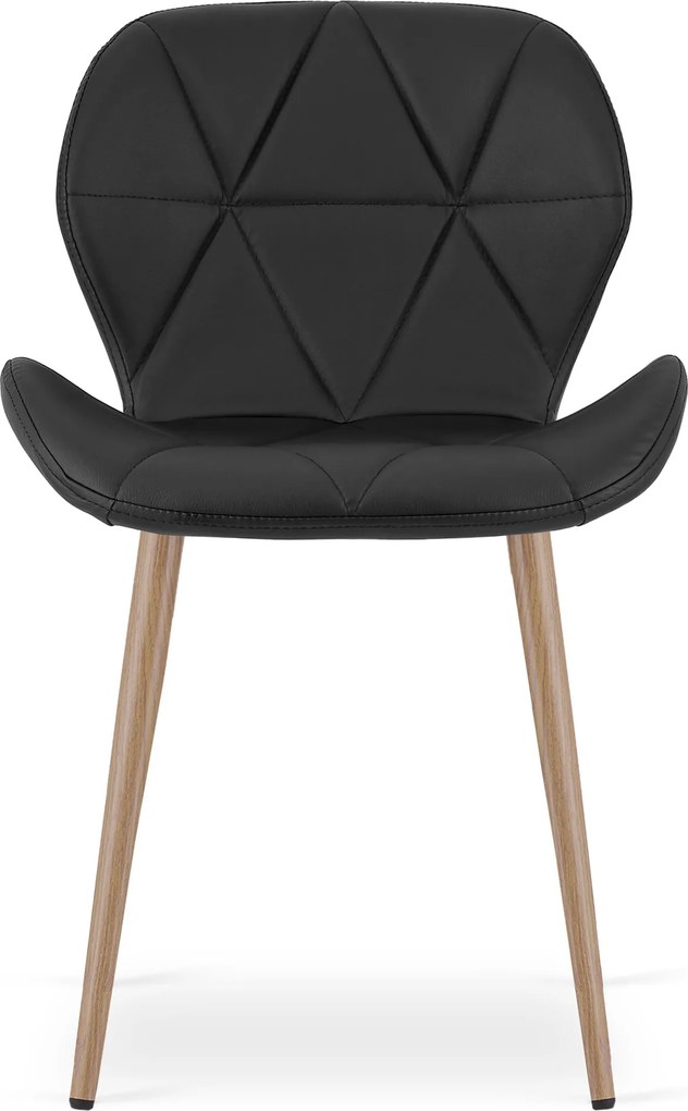 Scaun de masa MANGO din piele ecologica, neagra