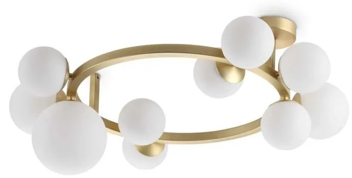 Lustra aplicata design modern Perlage pl10 alama/alb