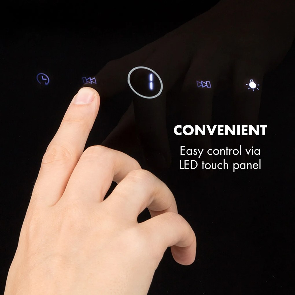 Laurel 60, hotă, 60 cm, 350 m³/h, LED touch, negru