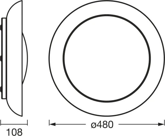 Osram -LED Plafonieră LED dimabilă PLATE LED/45W/230V Ø 48 cm verde