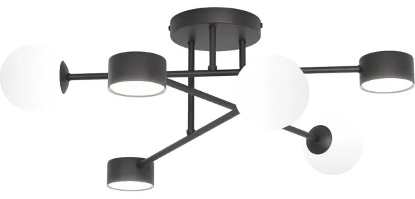 Lustră aplicată HOLON 3xG9/8W/230V + 3xGX53/12W, neagră