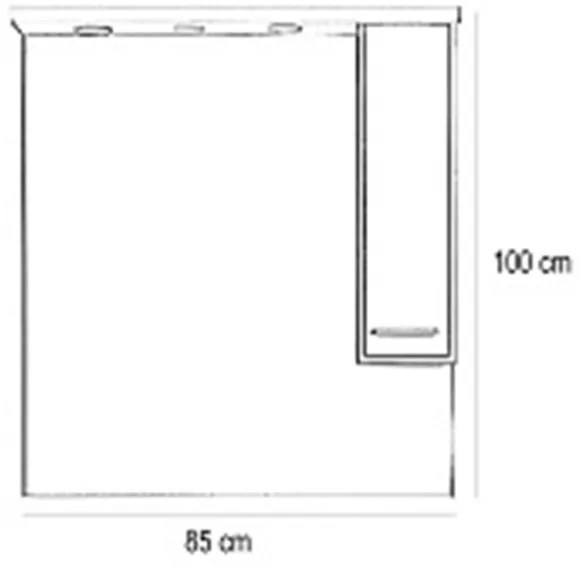 Mobilier complet de baie Nerva 85, stejar Sonoma