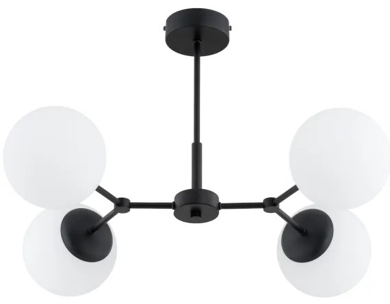 Lustră pe tijă FOTON 4xE14/10W/230V negru
