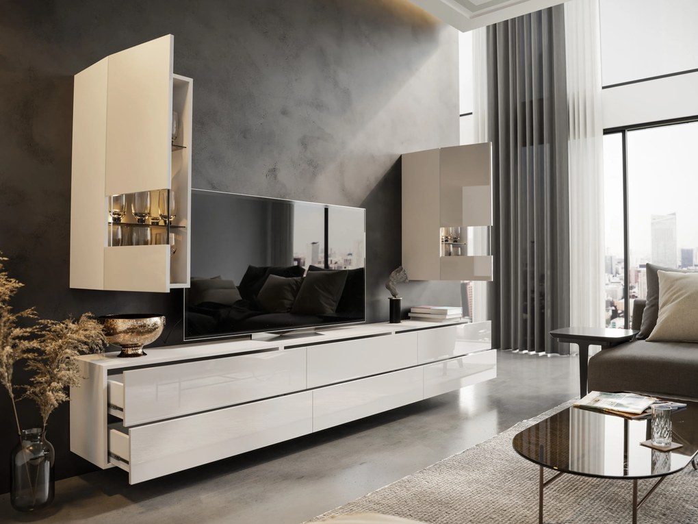 Mobilier living Berny 46 (alb + alb lucios). 1041468
