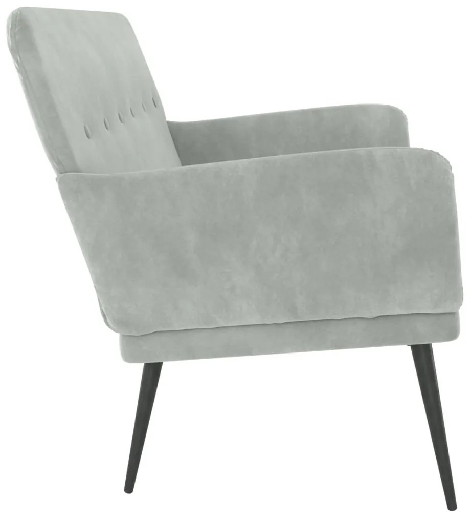 Banca, gri deschis, 108x79x79 cm, catifea