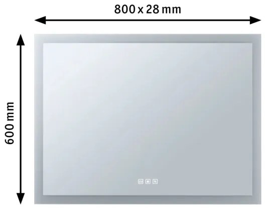 Paulmann 93013 - Oglindă baie LED 22W IP44 cu iluminare și dimmer 230V