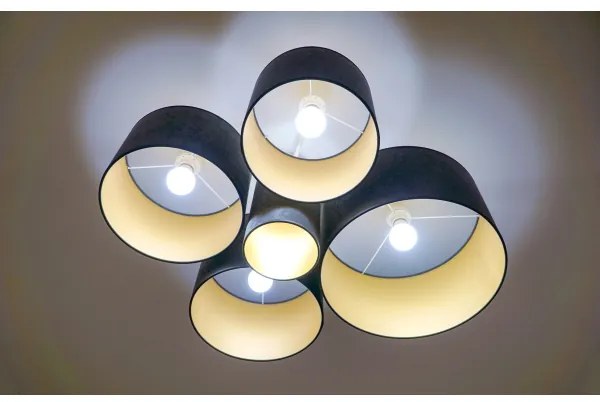 Duolla - Plafonieră ROLLER PENTO 5xE27/60W/230V antracit