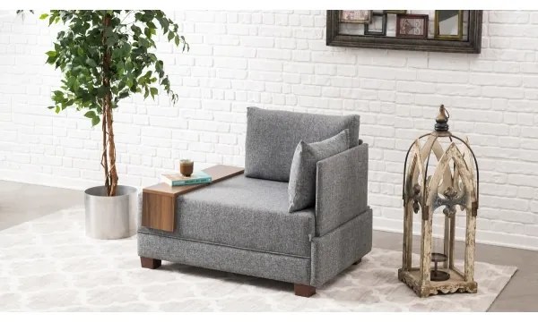 Fotoliu de colț TULA, gri, orientare dreaptă