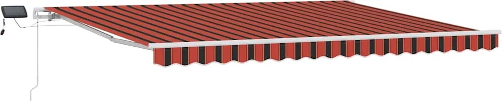 vidaXL Cortina Retractabilă Manual portocaliu și maro 450 × 350 cm
