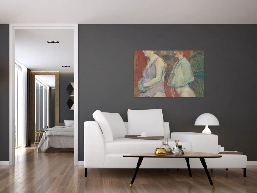 Tablou - Henri de Toulouse-Lautrec, Rue des Moulins, reproducere (90x60 cm)