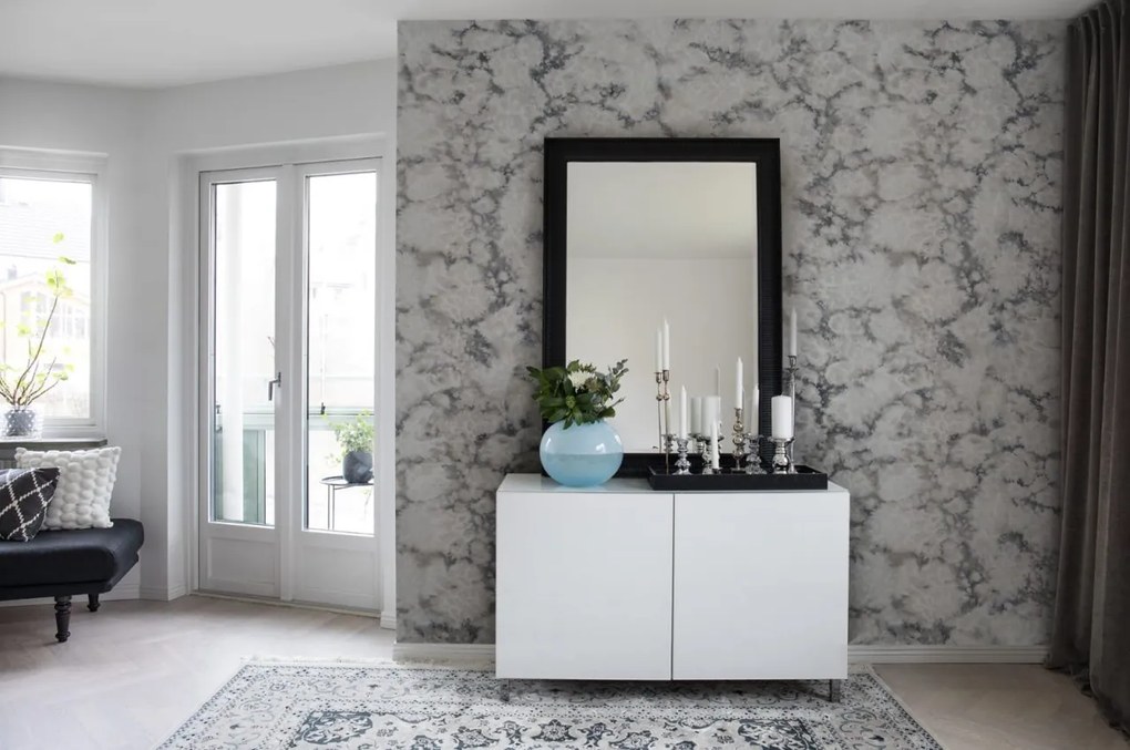 Fototapet, Flow, White, Rebel Walls