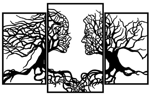 Decorațiune de perete 116x71 cm metal Arborele Vieții