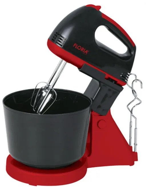 Mixer cu bol Floria ZLN-7574 Negru, 7 viteze, Bol plastic 2 Litri, Putere 150W, Negru