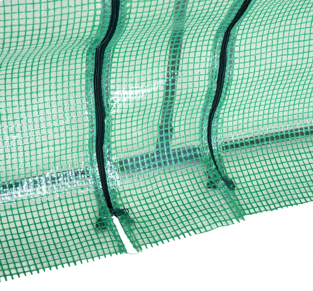 Outsunny sera gradina cu prelata, 270x90x90cm, verde | Aosom Romania