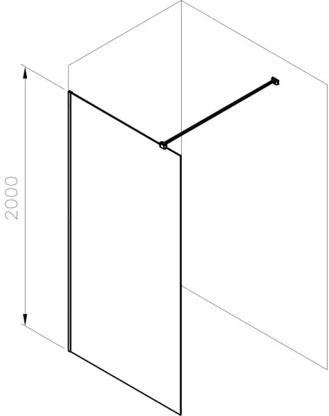 Ravak GW9WG0C00Z1 - Cabină de duș Walk-in 120 x 200 cm, crom lucios