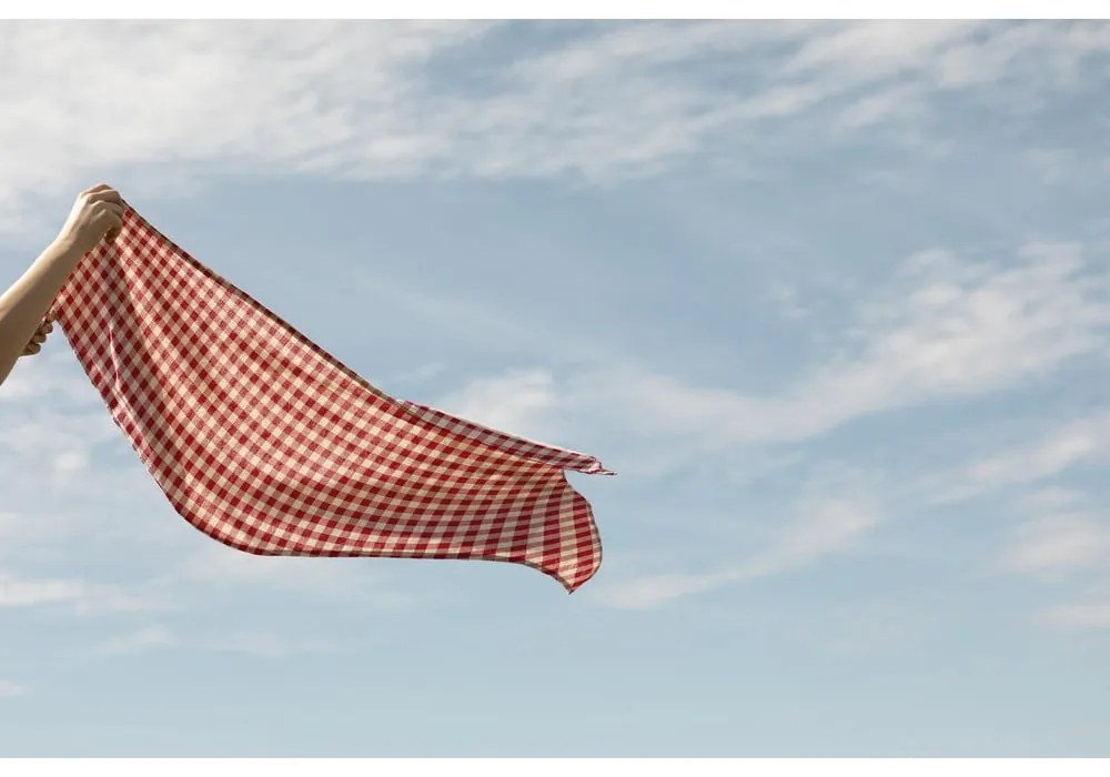 Față de masă Linen Couture Red Vichy, 140 x 200 cm