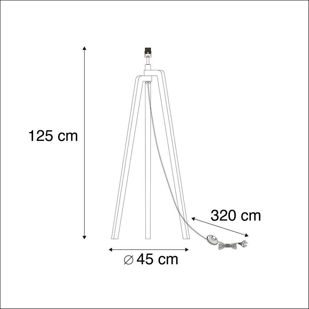 Lampă de podea modernă albă fără abajur - Puros