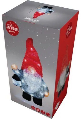 Decorațiune Elf de Crăciun cu lumină LED, 39 x 21 x 13,5 cm