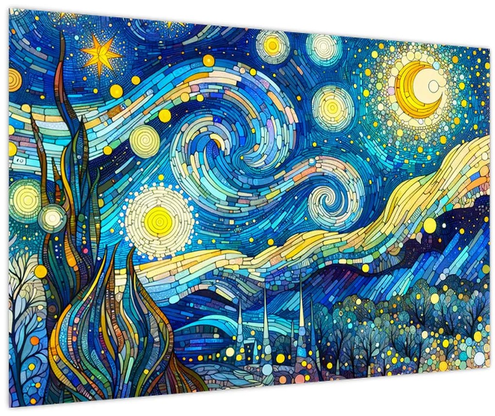 Tablou – Mozaic al nopții înstelate (90x60 cm)