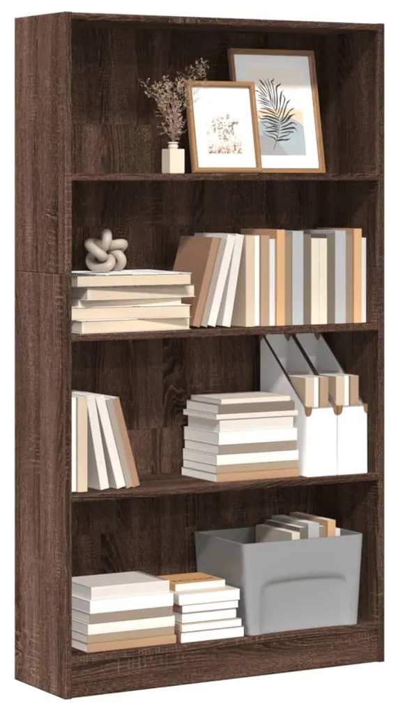 vidaXL Bibliotecă, stejar maro, 80x24x143 cm, lemn prelucrat