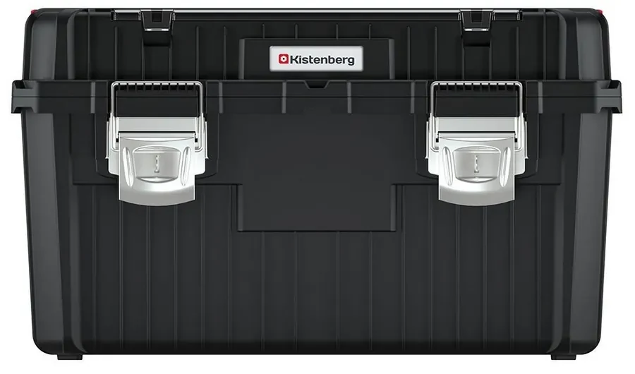 Cutie pentru scule cu maner metalic si incuietori 58,5 x 36 x 33,7 cm, cu organizator, negru