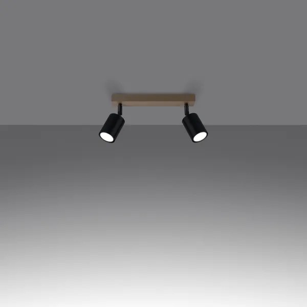 Spot Sollux SL.1291 VERDO 2xGU10/10W/230V negru