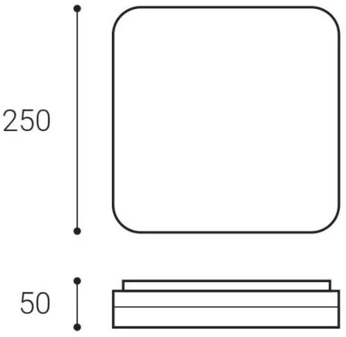 Plafonieră LED SQUARE LED/12W/230V IP54 3000/4000/5700K LED2