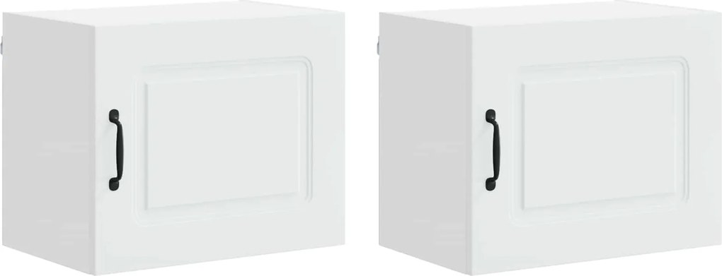 vidaXL Dulap de bucătărie Kalmar 2 pcs Alb 50 x 31 x 40 cm