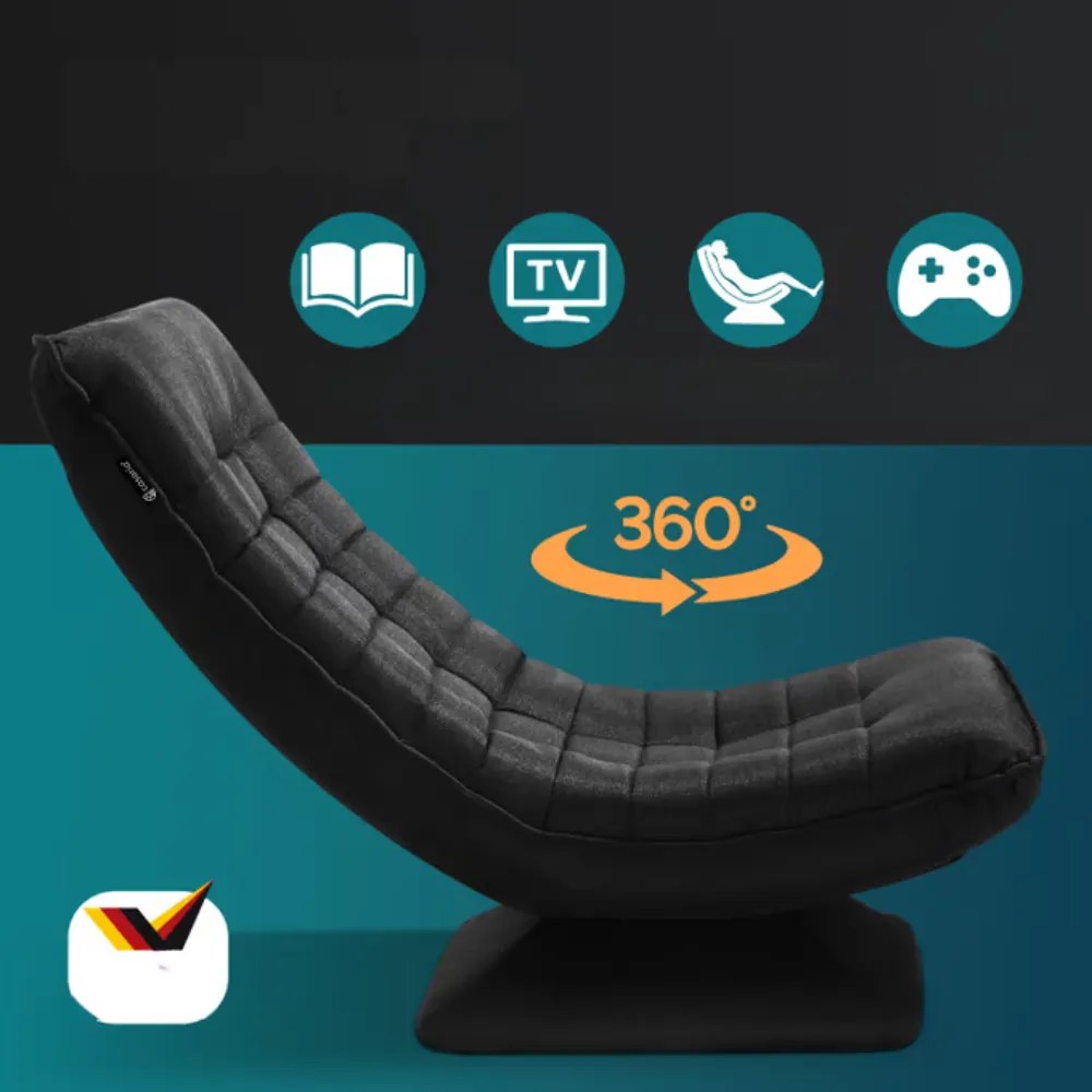 Șezlong ABERDEEN, 87x60x105cm, negru Casaria