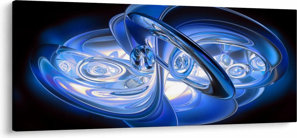 Tabloul abstract albastru (120x50 cm)