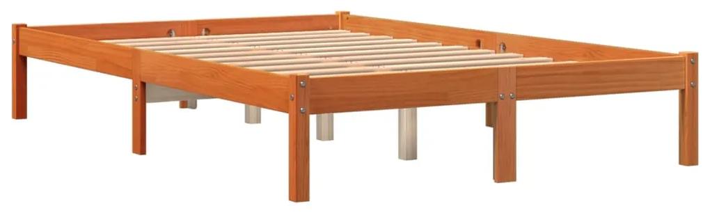 844854 vidaXL Cadru de pat, maro ceruit, 120x200 cm, lemn masiv de pin