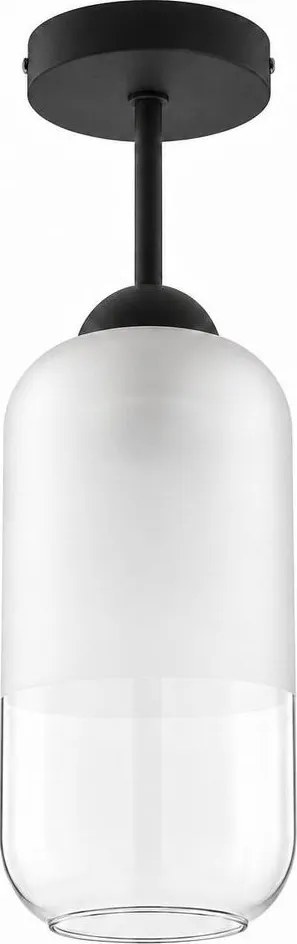 BRILAGI - Lustră LED aplicată RETRO GLASS 1xE27/60W/230V Ø 14 cm negru/alb