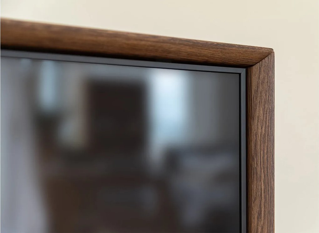 Comodă stejar masiv Bar Madison și Sticlă, 101 × 45 × 101 cm