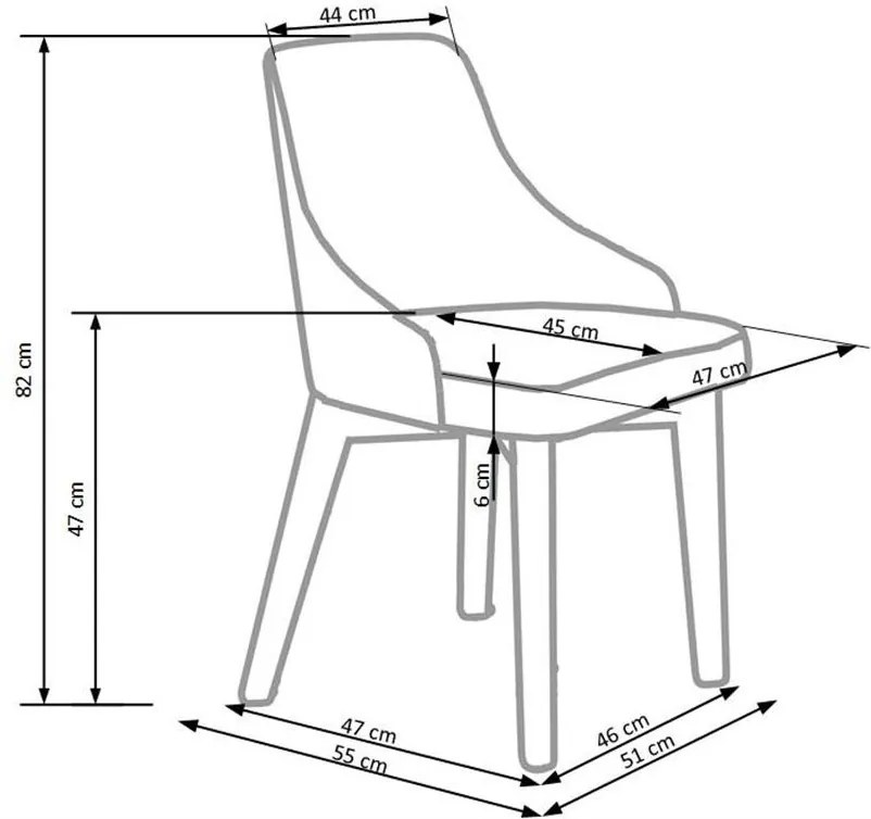 Scaun de sufragerie Tiara (Alb). 1048137